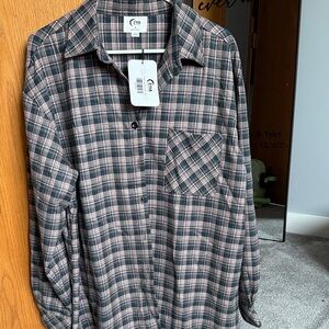 Zyia Green Liora Flannel Shirt